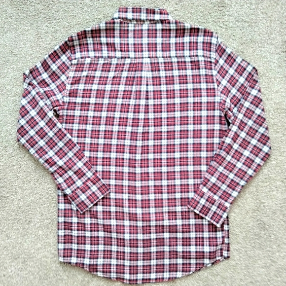 NWT S Chaps Red Brushed Flannel Button Up Shirt - Picture 10 of 11